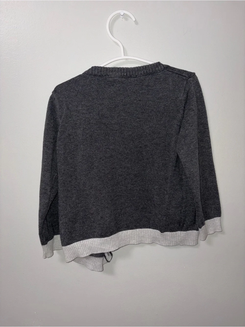 H&M Dark Gray Knit Cardigan Button Up Sweater Unisex Toddler 2-4Y